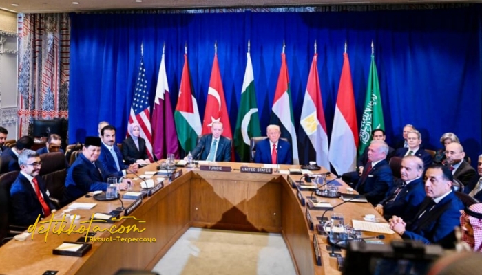 Presiden RI Prabowo Subianto menghadiri pertemuan multilateral di Markas PBB, New York, bersama para pemimpin dunia untuk membahas perdamaian di Timur Tengah.