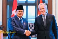 Presiden RI Prabowo Subianto bertemu dengan Perdana Menteri Kanada Mark Carney di West Block, Parliament Hill, Ottawa, Rabu (24/9/2025).