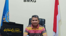 Kepala BMKG Trunojoyo Sumenep, Ari Wdjajanto saat menyampaikan prediksi musim hujan 2025/2026.