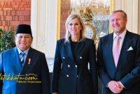 Presiden RI Prabowo Subianto saat diterima Raja Willem-Alexander dan Ratu Máxima di Istana Huis ten Bosch, Den Haag, Belanda, Jumat (26/9/2025).