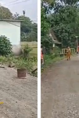 Kabid DPUTR Sidak Proyek Jalan Benteng–Cirangkong, Temukan Bekisting dari Kayu Bekas