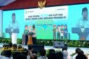 Presiden Prabowo Subianto saat meresmikan akad massal 26 ribu KPR FLPP di Pesona Kahuripan 10, Cileungsi, Kabupaten Bogor, Senin (29/9/2025).