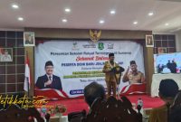 Bupati Sumenep Achmad Fauzi Wongsojudo saat membuka penyelenggaraan Sekolah Rakyat di SKD Batuan, Selasa (30/9/2025).