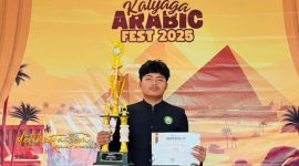 santri peraih Juara 1 Lomba Khitobah KAF 2025 se-ASEAN.