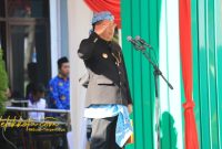 Wali Kota Probolinggo dr. Aminuddin memimpin upacara peringatan Hari Jadi ke-80 Provinsi Jawa Timur di halaman Kantor Wali Kota, Senin (13/10/2025).