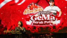 Wakil Bupati Malang Dra. Hj. Lathifah Shohib menghadiri Konser Gema Merah Putih dan Ngaji Kebangsaan bersama Gus Miftah di Lapangan Desa Pandesari, Kecamatan Pujon, Minggu (12/10/2025) malam.