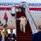 Presiden Prabowo Subianto tiba di Bandara Internasional Sharm El-Sheikh, Mesir, Senin (13/10/2025).