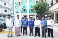 Bupati Bangkalan Lukman Hakim bersama jajaran Dinas PRKP saat meninjau inspeksi bangunan di Pondok Pesantren Nurul Cholil, Demangan, Senin (13/10/2025).