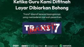 Poster pernyataan resmi PW GP Ansor Jawa Timur yang menyerukan boikot terhadap Trans7.