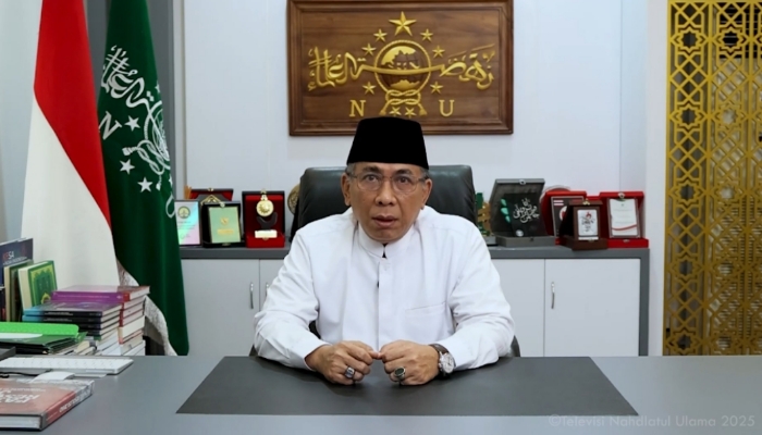Ketua Umum Pengurus Besar Nahdlatul Ulama (PBNU) KH Yahya Cholil Staquf.