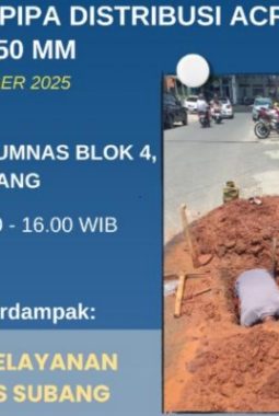 PERUMDA Tirta Rangga Subang Lakukan Perbaikan Darurat Pipa Distribusi di Perumnas