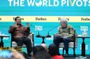 Presiden RI Prabowo Subianto saat menyampaikan pandangan dalam sesi “A Meeting of Minds” pada Forbes Global CEO Conference 2025 di Hotel The St. Regis, Rabu (15/10/2025).