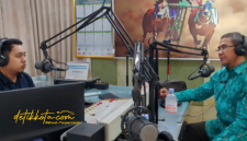 Kepala BMKG Stasiun Meteorologi Trunojoyo, Ari Widjajanto, menjelaskan fenomena cuaca panas ekstrem yang melanda Madura saat siaran di Radio Karimata.