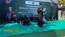 Ketua PC PSNU Pagar Nusa Sumenep KH Abdul Muiz memimpin Gelar Pasukan Siaga Bela Kiai dan Latihan Gabungan di Ponpes Mathaliul Anwar Pangarangan, Ahad (19/10/2025).