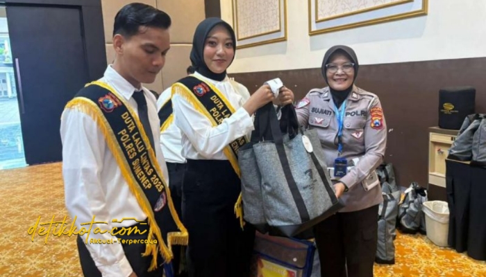 Dua Duta Lalulintas Sumenep Yang Akan Mengikuti Duta Lalu Lintas Provinsi Jawa Timur.