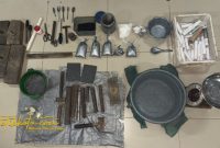 Barang bukti bahan peledak dari rumah tersangka di Kecamatan Gapura.