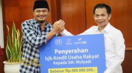 Bupati Purwakarta Saepul Bahri Binzen saat menghadiri Sosialisasi dan Koordinasi Kredit Usaha Rakyat (KUR) dan Kredit Alsintan di Aula BJB Purwakarta, Jumat (24/10/2025).