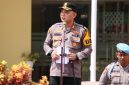 Kapolres Sumenep AKBP Rivanda memimpin Apel Kesiapan Tanggap Darurat Bencana di Lapangan Tribrata Polres Sumenep, Rabu (5/11/2025).