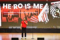 Wali Kota Surabaya Eri Cahyadi menghadiri acara refleksi Hari Pahlawan bertajuk HE.RO.IS.ME di Gedung Teater Balai Budaya Surabaya, Minggu (9/11/2025).