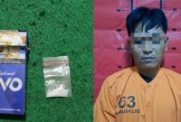 Pelaku dan BB yang diamankan oleh Polsek Ganding.