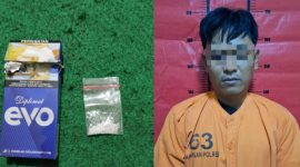 Pelaku dan BB yang diamankan oleh Polsek Ganding.