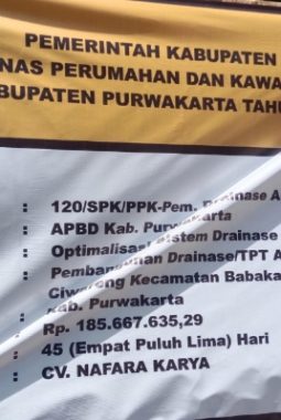 Proses Perbaikan Drainase di Ciwareng, Warga Apresiasi Langkah Pemkab Melaui Disperkim Purwakarta
