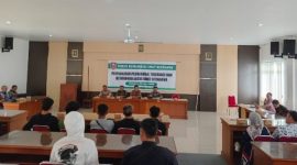 Danramil 17/Wonosegoro Kapten Inf Dwi Supriyanto saat menyampaikan sambutan dalam kegiatan Sosialisasi FKUB di Aula Kecamatan Wonosegoro, Boyolali.