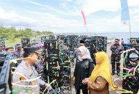 Peresmian Rumah Apung di Pantai Bimo, Desa Bimorejo, Kecamatan Wongsorejo, Banyuwangi.