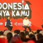 Wali Kota Surabaya Eri Cahyadi bersama Menteri Koperasi RI Ferry Juliantono saat menghadiri acara “Indonesia Punya Kamu” di Airlangga Convention Center, Kampus C Unair.