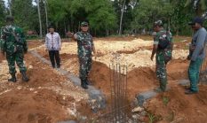 Dandim 0827 Sumenep Tinjau Progres Pembangunan Koperasi Desa Kelurahan Merah Putih