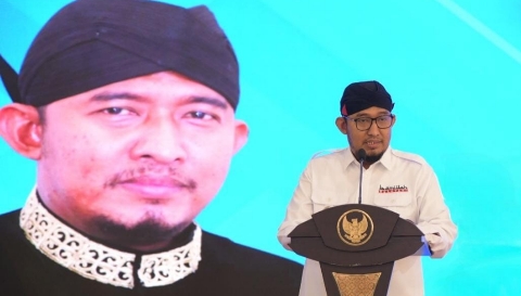 Bupati Sumenep Achmad Fauzi Wongsojudo saat memberikan imbauan kewaspadaan bencana kepada masyarakat.