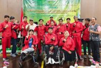 Para atlet NPCI Lumajang yang berlaga di Keparprov Jatim 2025 di UNESA.
