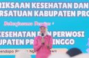 Ketua DWP Kabupaten Probolinggo Hj. Rita Erik Ugas Irwanto bersama anggota mengikuti rangkaian peringatan HUT ke-26 DWP.