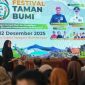 Bupati Banyuwangi Ipuk Fiestiandani saat di Festival Taman Bumi (Geopark) di Pendopo Sabha Swagatha Blambangan, Kamis (11/12/2025).