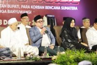 Bupati Banyuwangi Ipuk Fiestiandani menyampaikan imbauan peringatan malam tahun baru secara sederhana dan tanpa kembang api di Banyuwangi.