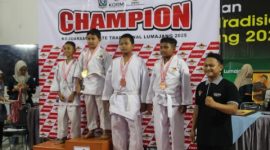 Kejuaraan Karate Tradisional Lumajang 2025 yang digelar di Aula SMKN 1 Tekung, Kabupaten Lumajang, Minggu (28/12/2025). (Foto: Dok. Panitia)