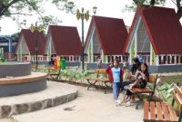 Ruang Terbuka Hijau (RTH) di Kelurahan Bendomungal, Bangil, Kabupaten Pasuruan, yang dibangun melalui program penanganan kawasan kumuh terpadu.