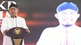 Bupati Sumenep Achmad Fauzi Wongsojudo saat memberikan imbauan kepada masyarakat menjelang pergantian tahun.