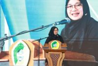 Bupati Banyuwangi Ipuk Fiestiandani menghadiri Tasyakuran Khotmil Quran bil Hifdzi dalam rangkaian Haul Blokagung 2026 di Pesantren Darussalam Blokagung, Selasa (6/1/2026).