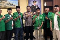 Wakapolres Sumenep Kompol Masyhur Ade menerima silaturahmi pengurus LBH PC GP Ansor Sumenep di Mapolres Sumenep.