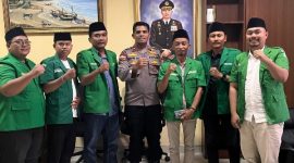 Wakapolres Sumenep Kompol Masyhur Ade menerima silaturahmi pengurus LBH PC GP Ansor Sumenep di Mapolres Sumenep.
