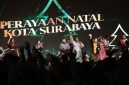 Suasana Balai Kota Surabaya yang menjadi lokasi Perayaan Natal Kota Surabaya 2026.