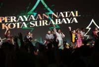 Suasana Balai Kota Surabaya yang menjadi lokasi Perayaan Natal Kota Surabaya 2026.