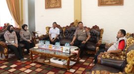Kapolres Sumenep AKBP Anang Hardiyanto saat bersilaturahmi dengan Bupati Sumenep dan Ketua DPRD Kabupaten Sumenep.