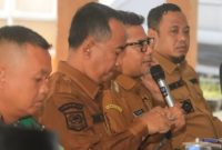 Rapat koordinasi penanggulangan bencana bersama jajaran Pemkab Probolinggo di Pendopo Kabupaten Probolinggo.