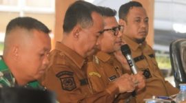 Rapat koordinasi penanggulangan bencana bersama jajaran Pemkab Probolinggo di Pendopo Kabupaten Probolinggo.