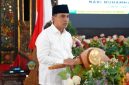 Bupati Bangkalan Lukman Hakim menghadiri peringatan Isra Mi’raj Nabi Muhammad SAW 1447 Hijriah di Pendopo Agung Bangkalan.