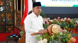 Bupati Bangkalan Lukman Hakim menghadiri peringatan Isra Mi’raj Nabi Muhammad SAW 1447 Hijriah di Pendopo Agung Bangkalan.