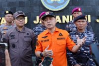Wali Kota Surabaya Eri Cahyadi usai memimpin Apel Kesiapsiagaan Penanggulangan Bencana 2026 di kawasan Kodaeral V, Pabean Cantikan, Jumat (30/1/2026).