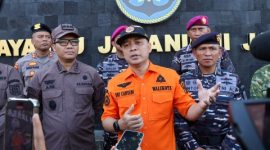 Wali Kota Surabaya Eri Cahyadi usai memimpin Apel Kesiapsiagaan Penanggulangan Bencana 2026 di kawasan Kodaeral V, Pabean Cantikan, Jumat (30/1/2026).